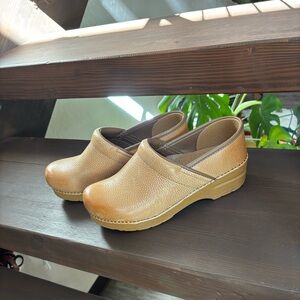 Dansko Tan Leather Mules